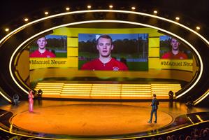 Manuel Neuer ließ als Schirmherr des Act Now Jugend Awards seine Ansprache per Videobotschaft übermitteln. Foto: © Sinisa Nezic Manuel Neuer ließ als Schirmherr des Act Now Jugend Awards seine Ansprache per Videobotschaft übermitteln. Foto: © Sinisa Nezic